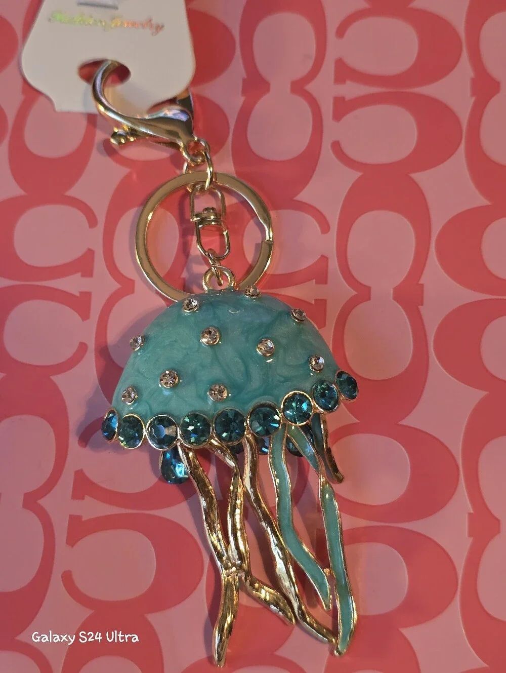 Beautiful Jellyfish Bag Charm/ Keychain NEW